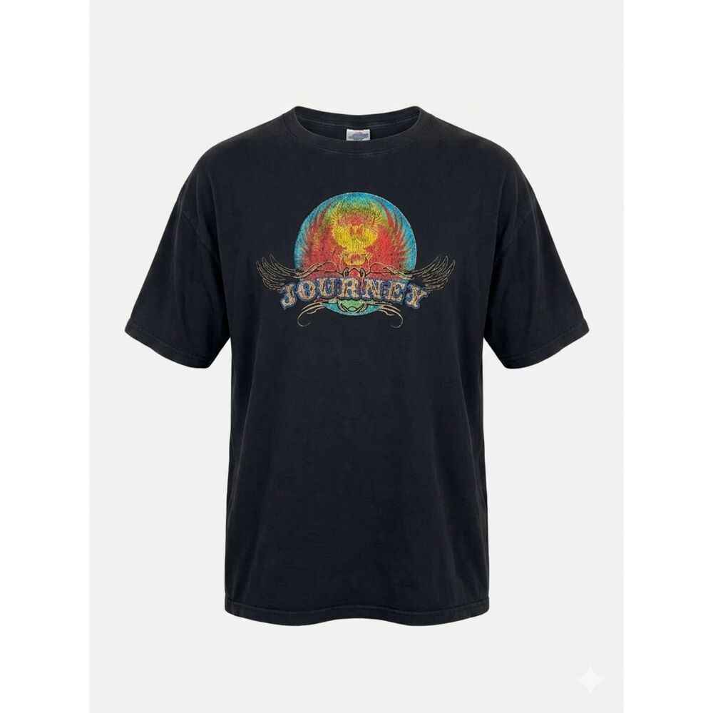 ANVIL VINTAGE 90S JOURNEY BAND TEE BLACK GRAPHIC CLASSIC ROCK CONCERT SHIRT 3X
